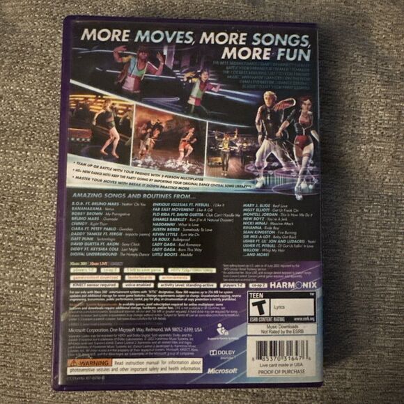 Dance Central 2 Microsoft Xbox 360, Kinect Game - Picture 2 of 3